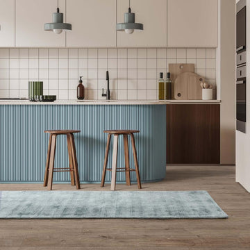 Blade Modern Plain Distressed Tonal Metallic Shimmer Hand-Woven Soft Textured Tip Sheared Loop Pile Silky Viscose Flatweave Airforce Blue Runner-Asiatic Carpets-Rug Love - The Most Loved Rug Store